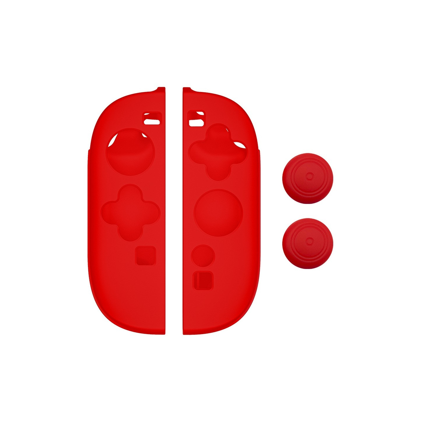 1 Pair Compatible with Nintendo Switch 2 Controllers Case Cover Protection 2 Covers - Red