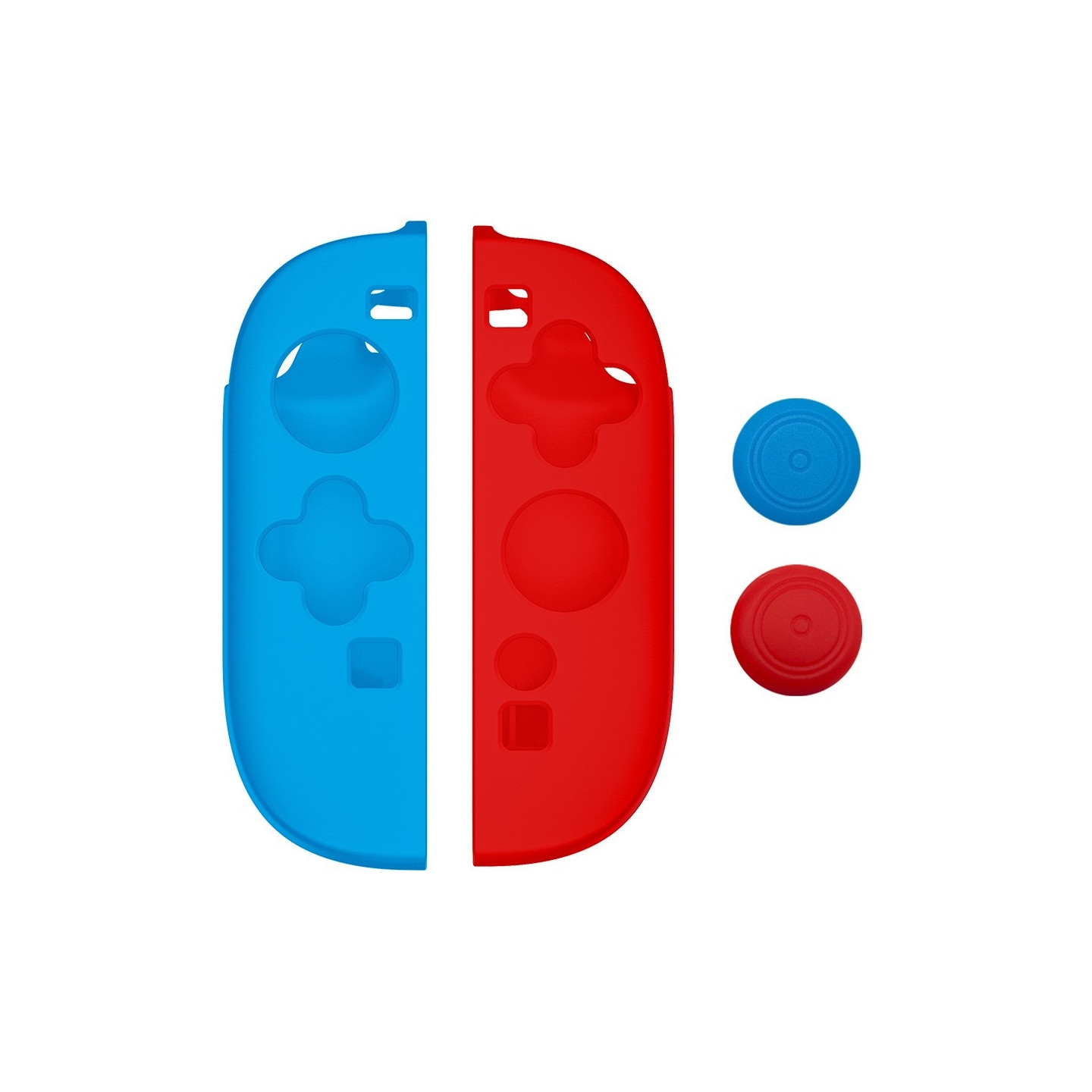 1 par kompatibelt med Nintendo Switch 2-kontrollerdeksel, beskyttelsesdeksel, 2 deksler - Rød/blå