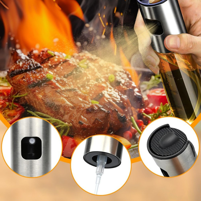 100 ml keittiön ruokaöljypullo 100 ml suihkepullo oliiviöljyetikka soijakastike