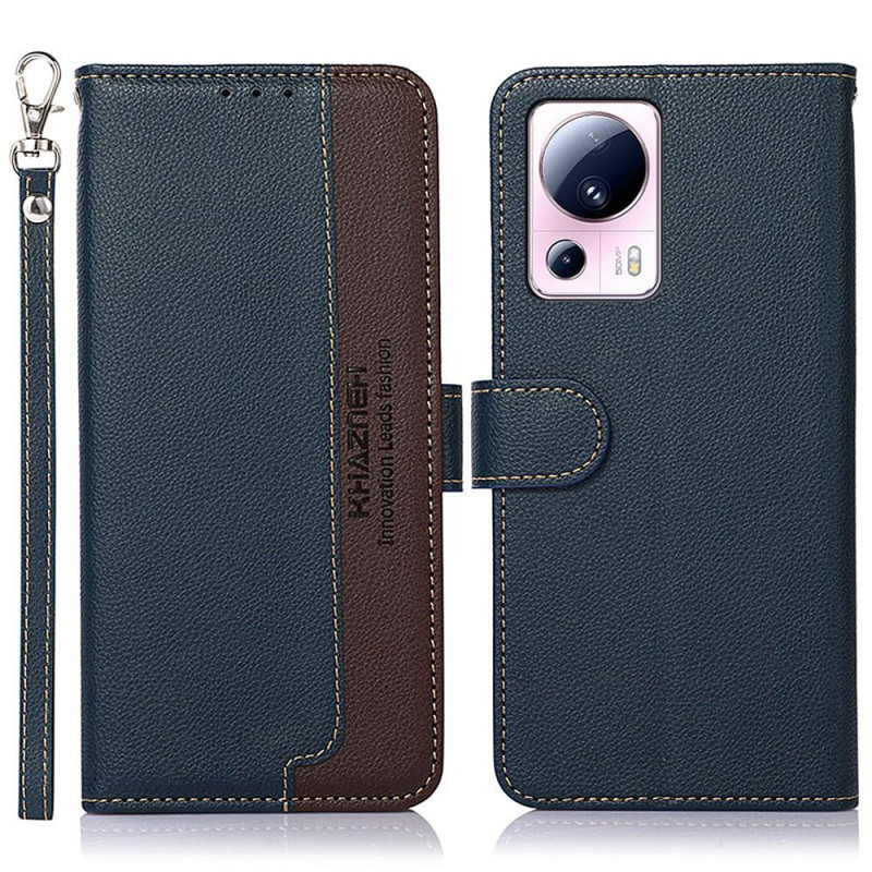 KHAZNEH Phone Cover to Xiaomi 13 Lite / Xiaomi Civi 2 - Blue/Brown