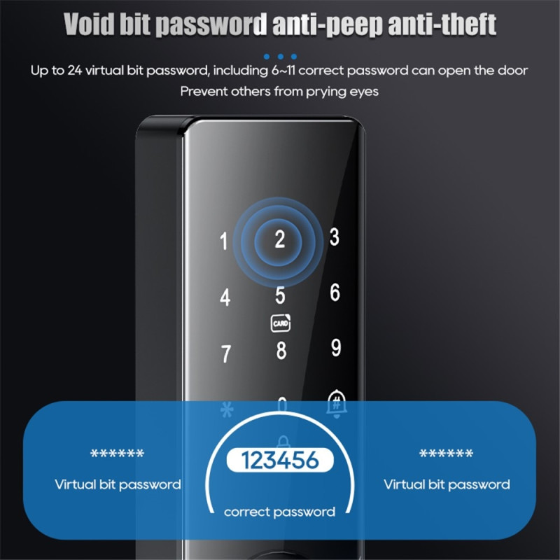 Lock Tuya Smart Electronic Door Lock Fingerprint Password - 16 cm Lock Body