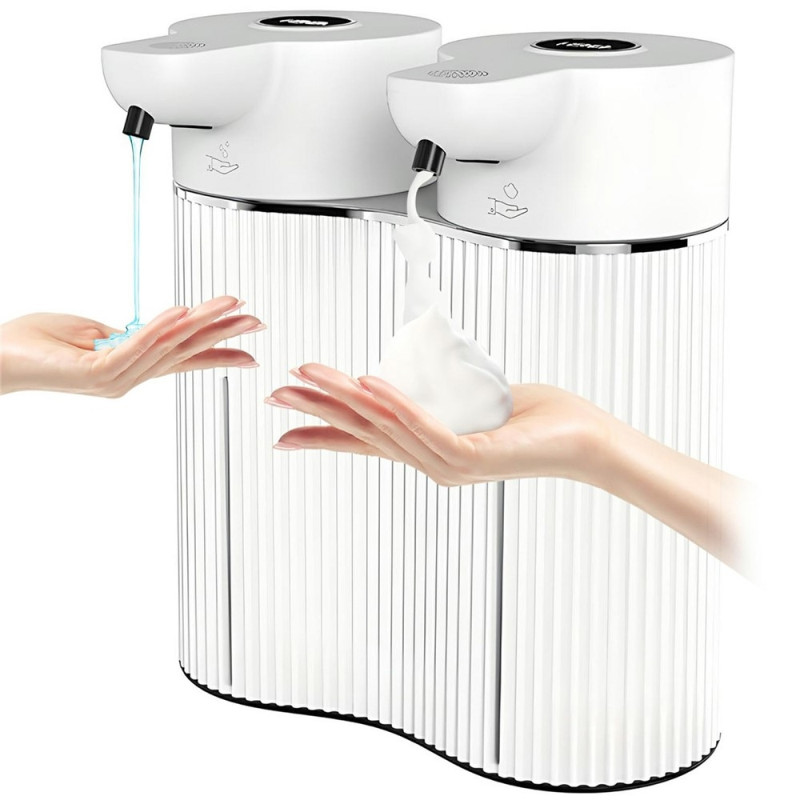 Dual Soap Dispenser Automatic Soap Pump Touchless Hand Wash for Foam + Drop