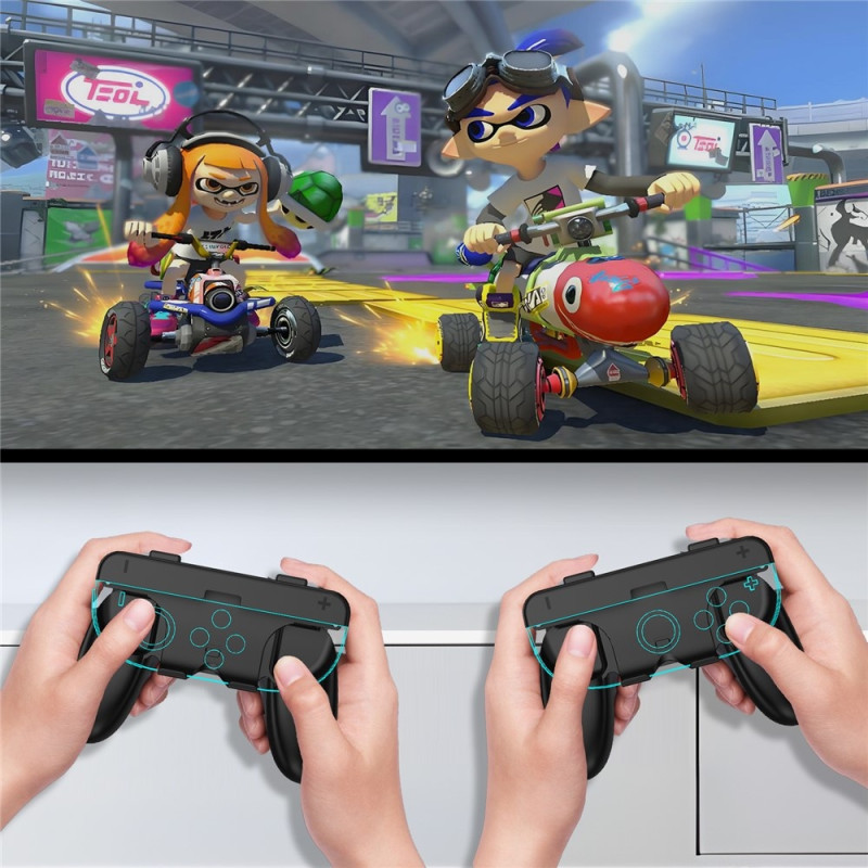 Kompatibel med Nintendo Switch 2 Joy-Con-kontrollergrepsett skallveske - Svart