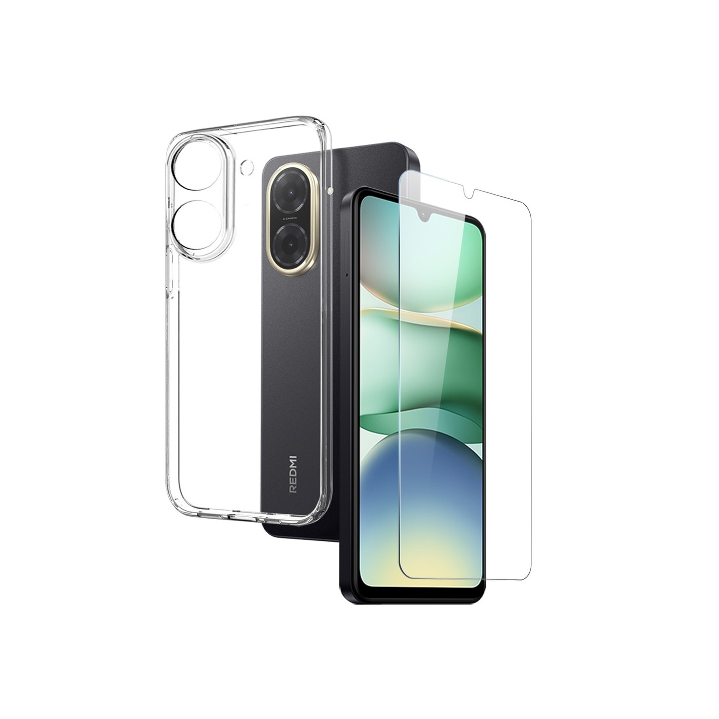 NORTHJO For Xiaomi Redmi A5 4G TPU Cover with Tempered Glass Screen Protector