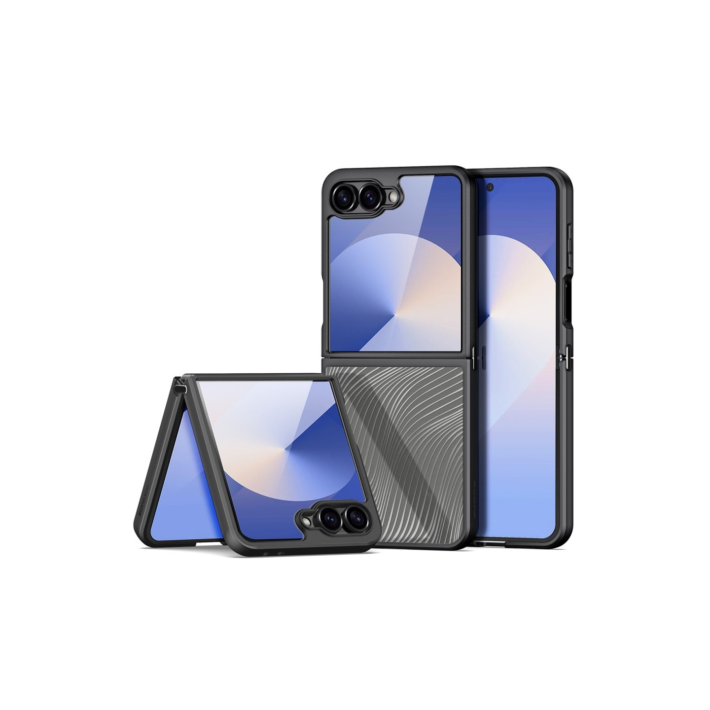 För Samsung Galaxy Z Flip7 5G Fodral DUX DUCIS Aimo-serien Telefonfodral - Svart