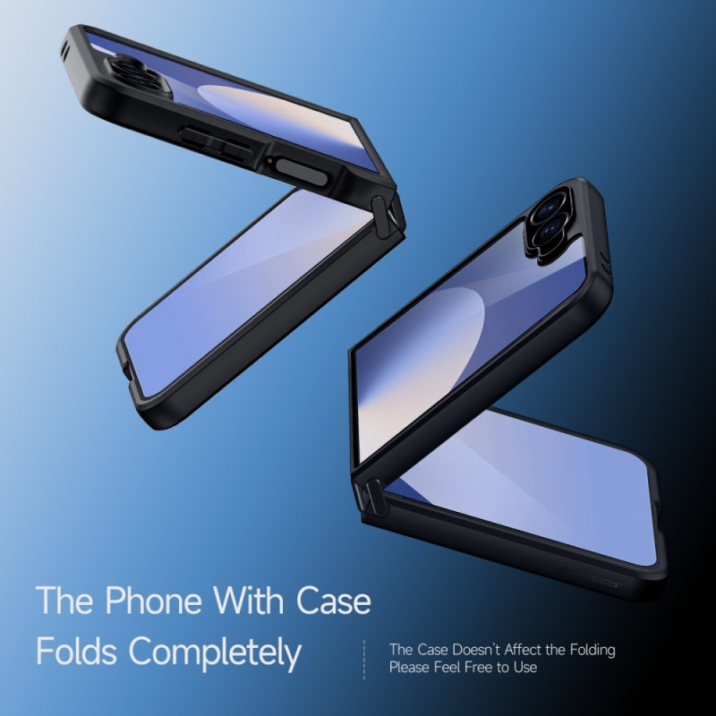 Til Samsung Galaxy Z Flip7 5G Etui DUX DUCIS Aimo-serien Telefoncover REACH-certificeret - Sort