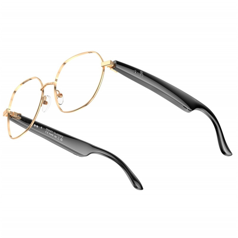 AI Sanntidsoversettelse Stemmeassistent Smarte briller Bluetooth-kompatibel