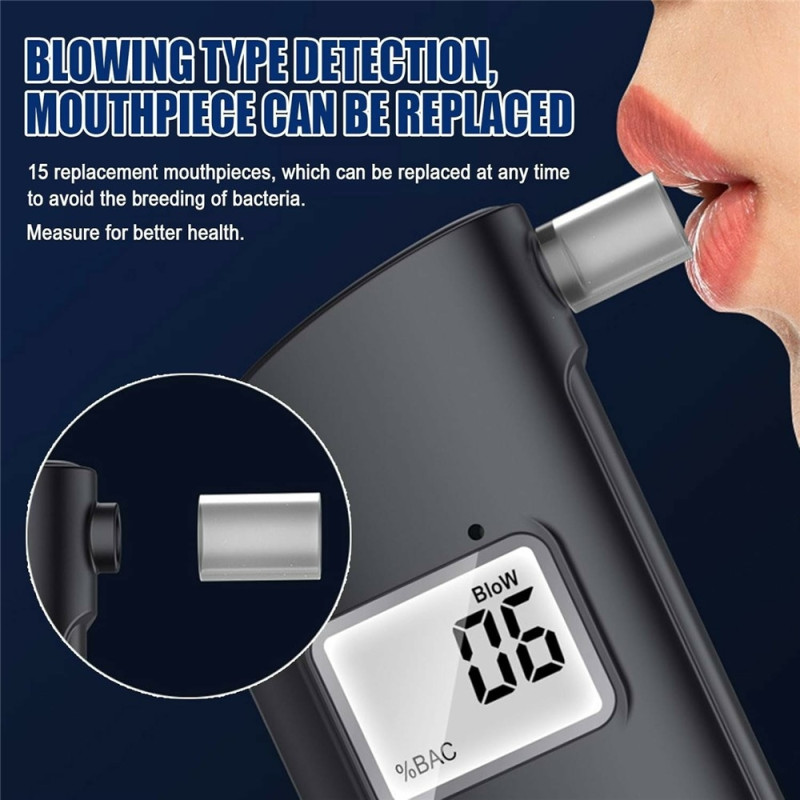 MR689 Alcohol Meter Alcohol Tester High Precision BAC Detector White LED Light