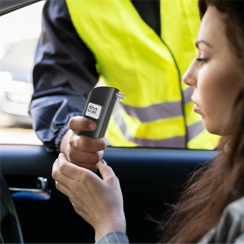 MR689 Alkoholmåler Alkoholtester Høypresisjons BAC-detektor Hvit LED-lys