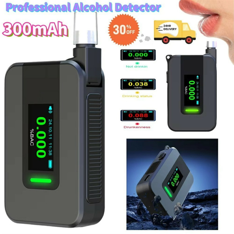 Alcohol Meter High Precision Alcohol Tester Voice Message Breathalyzer