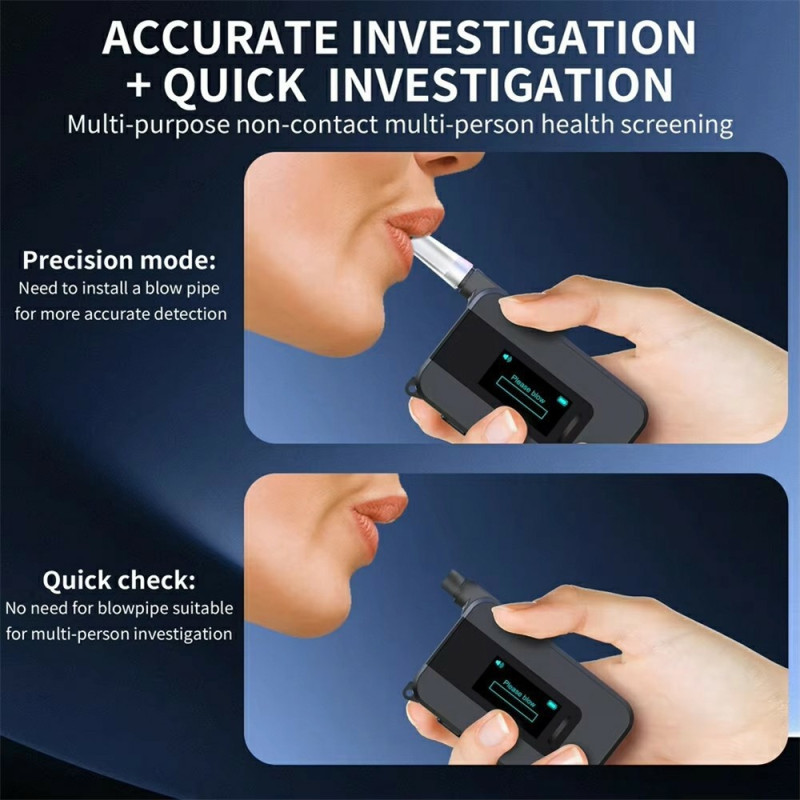 Alcohol Meter High Precision Alcohol Tester Voice Message Breathalyzer