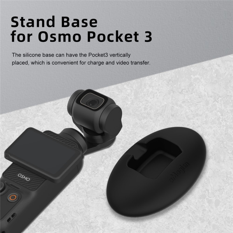 AMAGISN Til DJI Osmo Pocket 3 Kamera Silikone Base Stativ Holder Selvklæbende