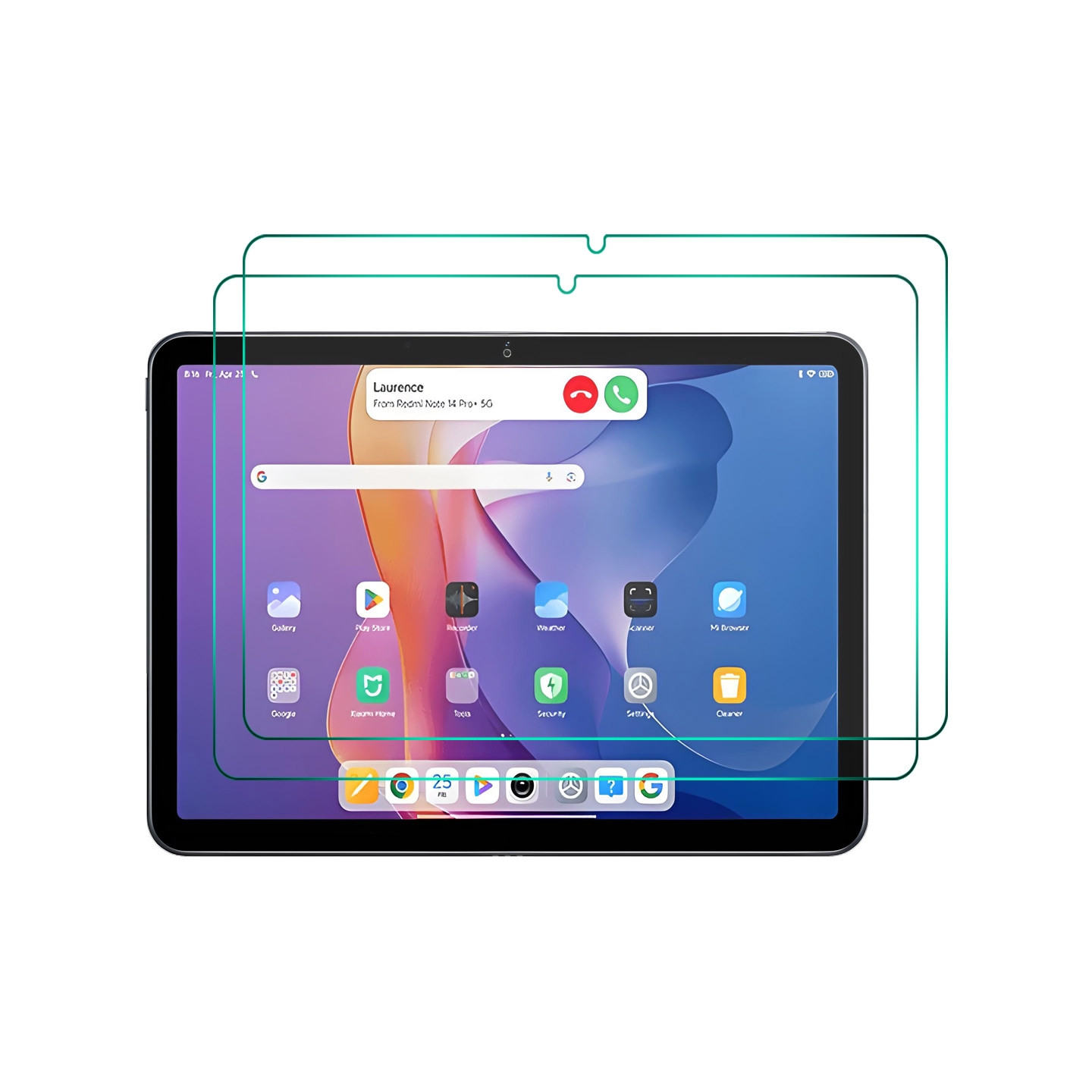 For Xiaomi Redmi Pad 2 Skjermbeskytter ENKAY 9H Høyaluminium-silikonglassfilm  2-pack