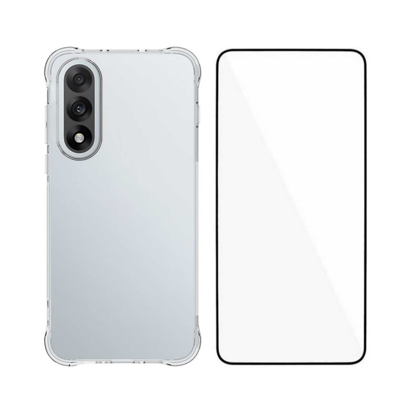 För OnePlus Nord 5 5G Fodral TPU-telefonskal med härdat glasskydd