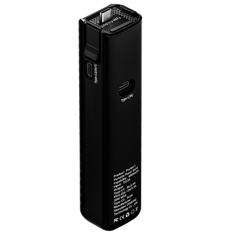 Batteripakke STARTRC til DJI Osmo Pocket 3 ladestasjon for actionkamera