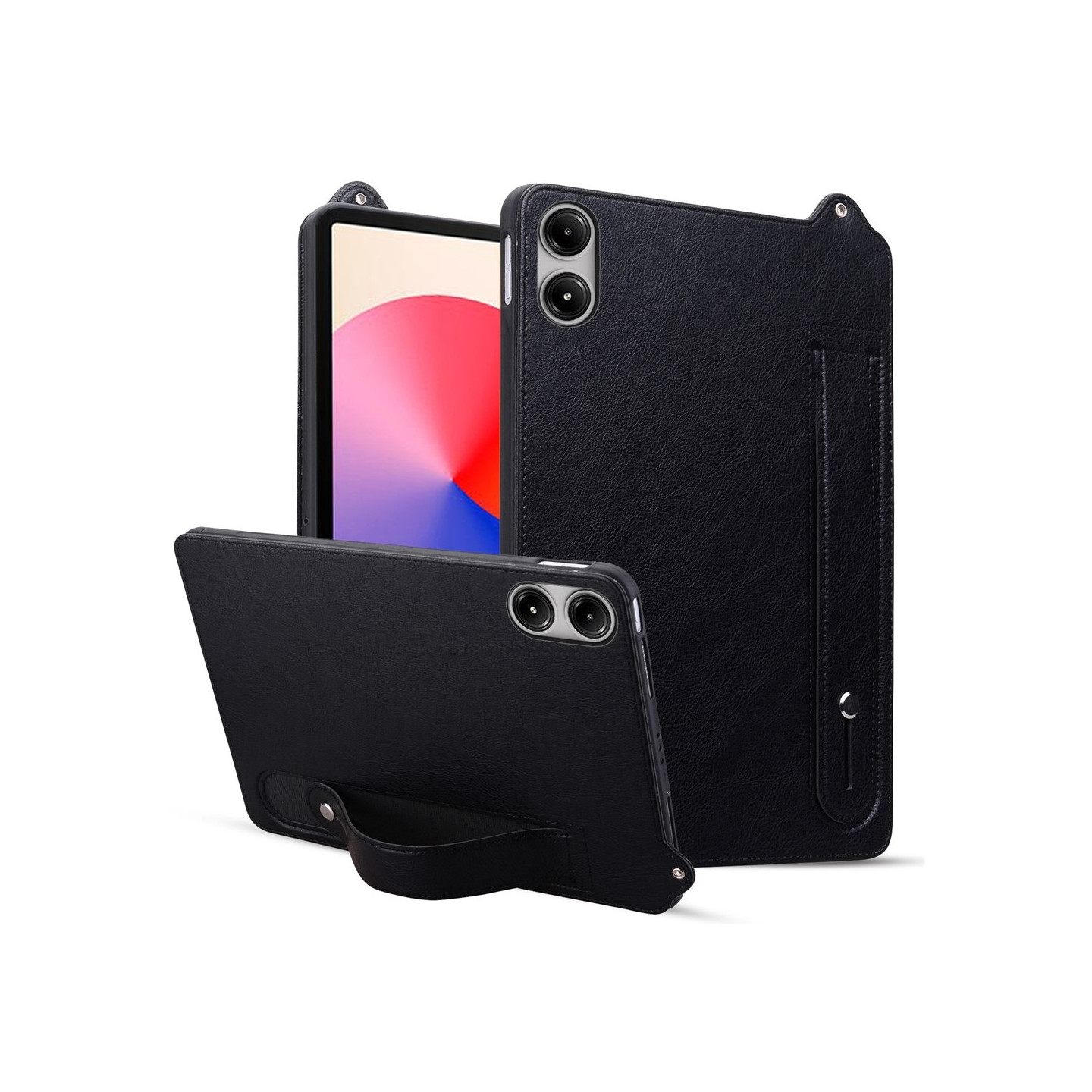 Til Xiaomi Redmi Pad 2 Etui Håndrem Stativ Cover - Sort