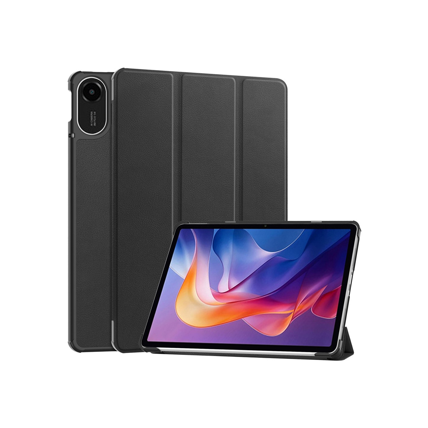 För Xiaomi Redmi Pad 2 Fodral Stöttåligt Ställbart Tabletfodral - Svart