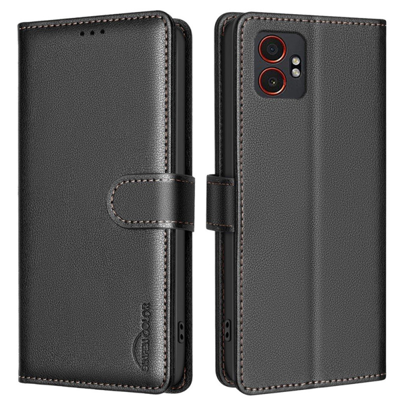 BINFEN COLOR Samsung Galaxy XCover7 Pro Nahkakotelo Lompakko RFID-suojattu Puhelinsuojus