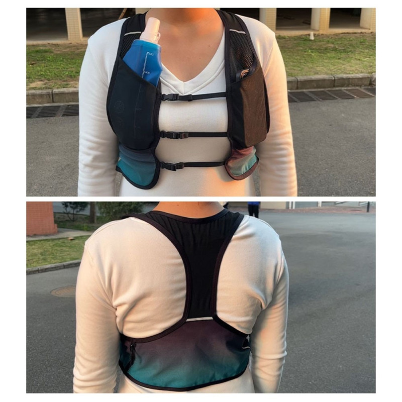 2405 Ultralight Reflective Running Vest Adjustable Hydration Backpack