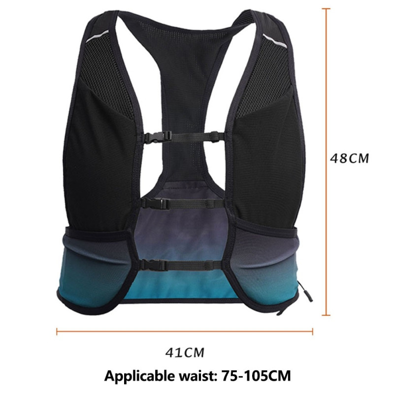 2405 Ultralight Reflective Running Vest Adjustable Hydration Backpack