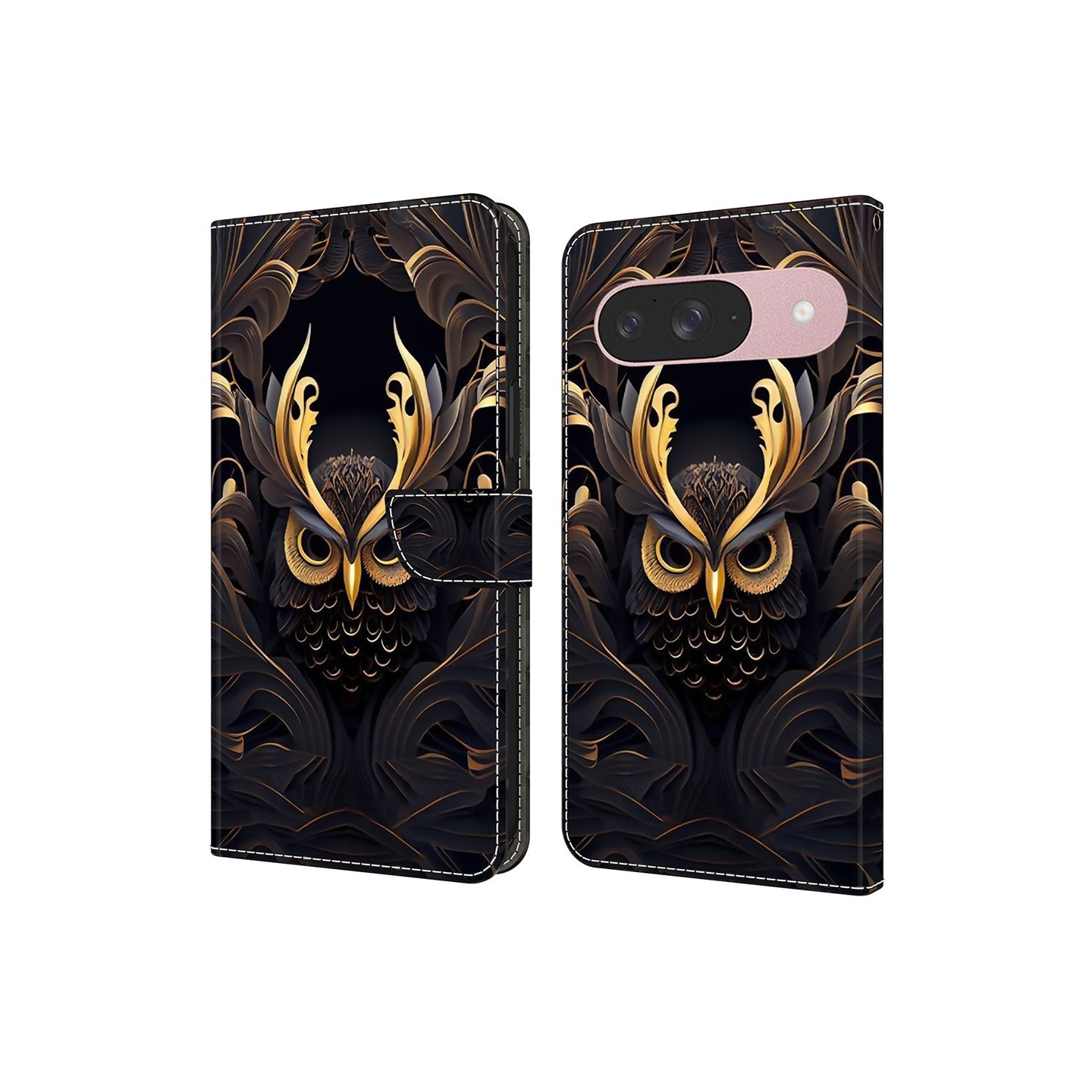 Til Google Pixel 10 Pro / 10 / 9 Pro / 9 Plånboksfodral Mønstertrykt PU-læder Flip Stativ Mobilcover