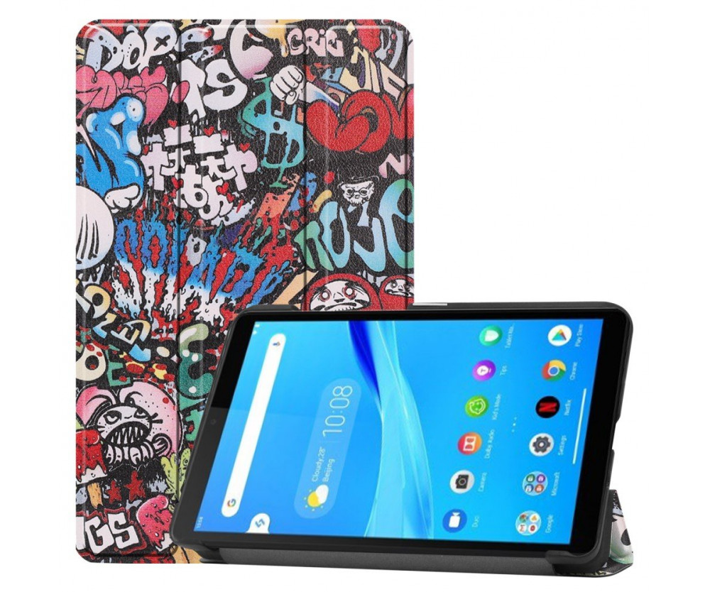Tri-fold Fodral till Lenovo Tab M7 (1 Gen) - Graffiti