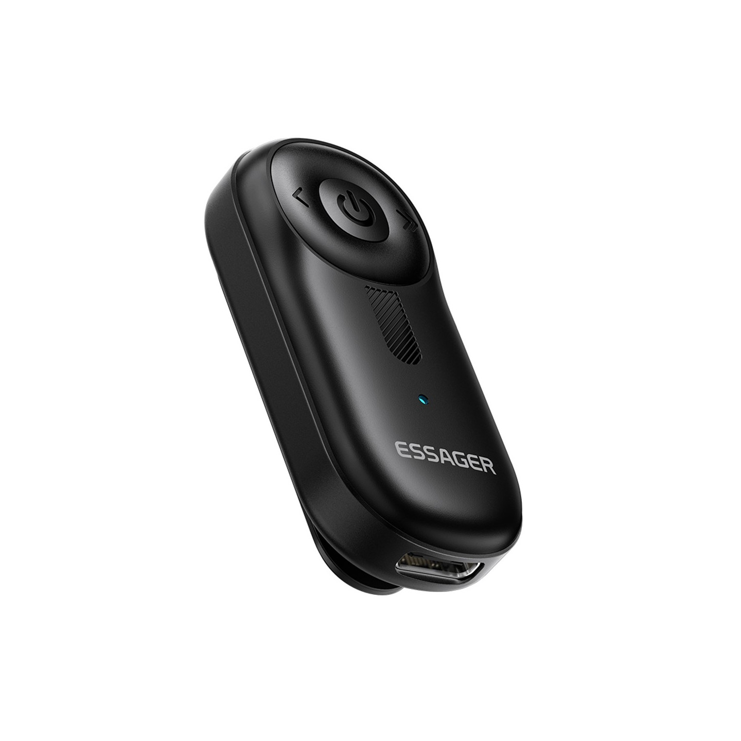 ESSAGER Lydmodtager Trådløs Sender med Mikrofon Clip-On Bluetooth Adapter