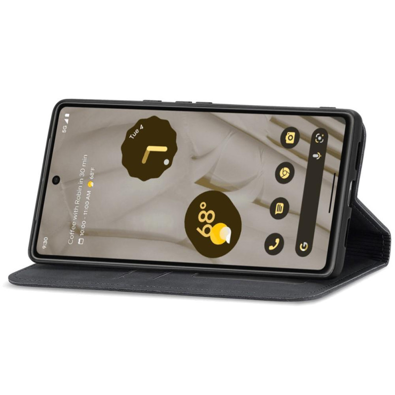 Google Pixel 7a telefoncover med kortspor tegnebog - sort