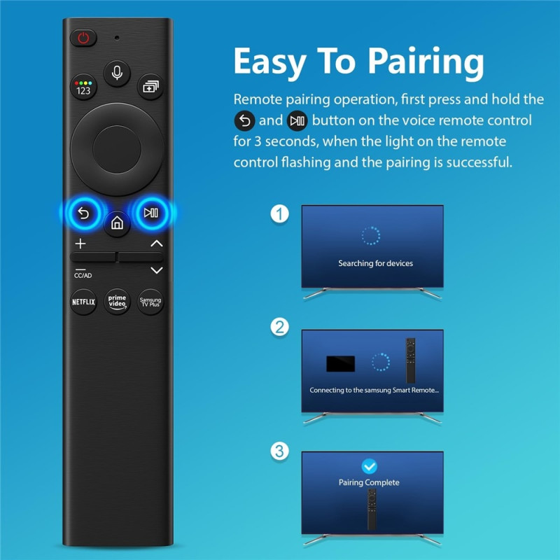 TV Remote Control Replacement BN59-01357A For Samsung TV Solar Powered Voice Function