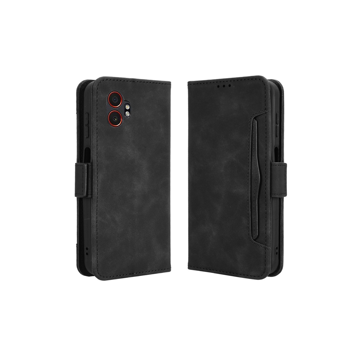 For Samsung Galaxy XCover7 Pro Etui Telefonlommebok med Flere Kortlommer - Svart