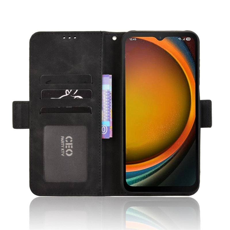 Samsung Galaxy XCover7 Pro Suojakotelo Lompakkokotelo Monilla Korttitaskuilla - Musta