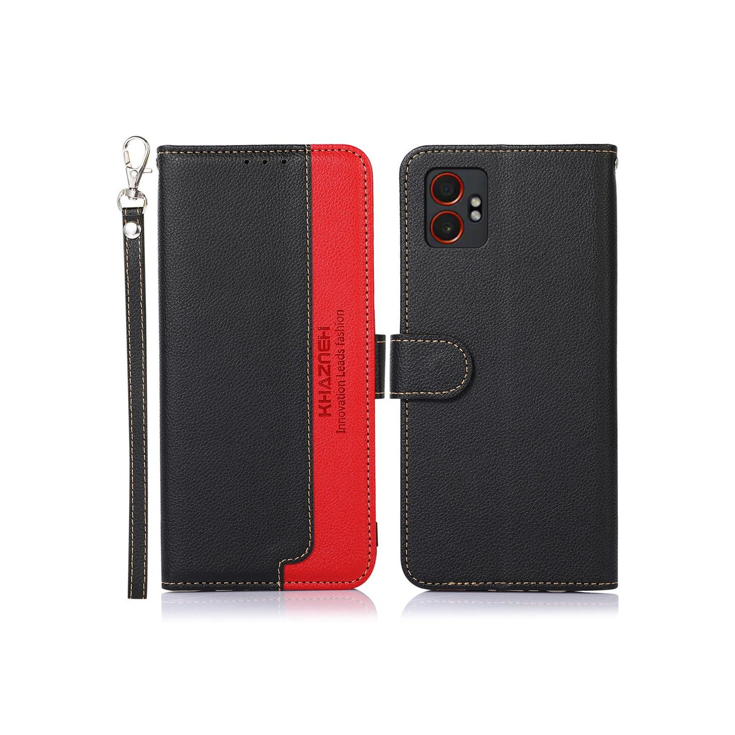 KHAZNEH Samsung Galaxy Xcover 7 Pro Plånboksfodral Svart/Röd