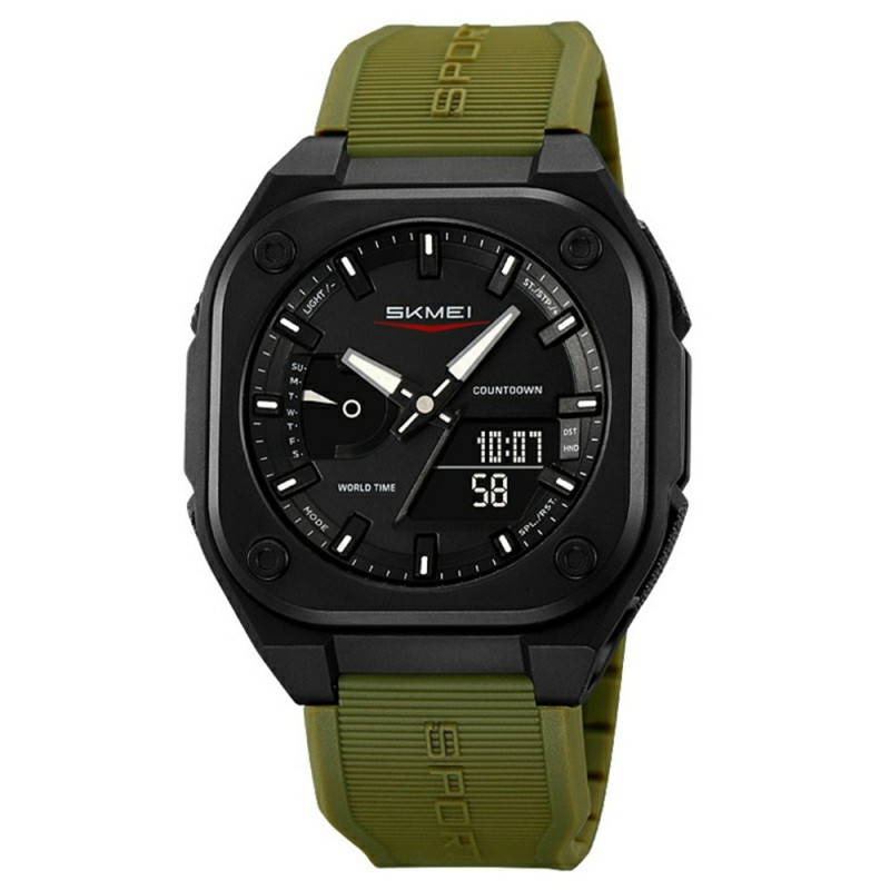 SKMEI Digital Elektronisk Armbåndsur 50M Vanntett - Army