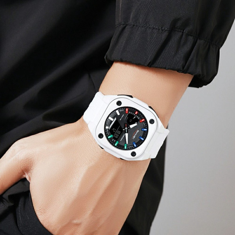 SKMEI Digital Elektronisk Armbandsklocka Klocka 50M Vattentät - Vit