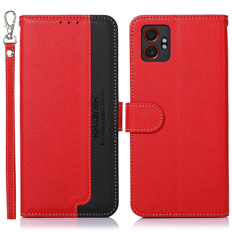 Til Samsung Galaxy XCover7 Pro Etui pungcover i PU-læder med rem
