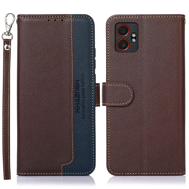 For Samsung Galaxy XCover7 Pro Etui Lommebokdeksel i PU-skinn med Stropp