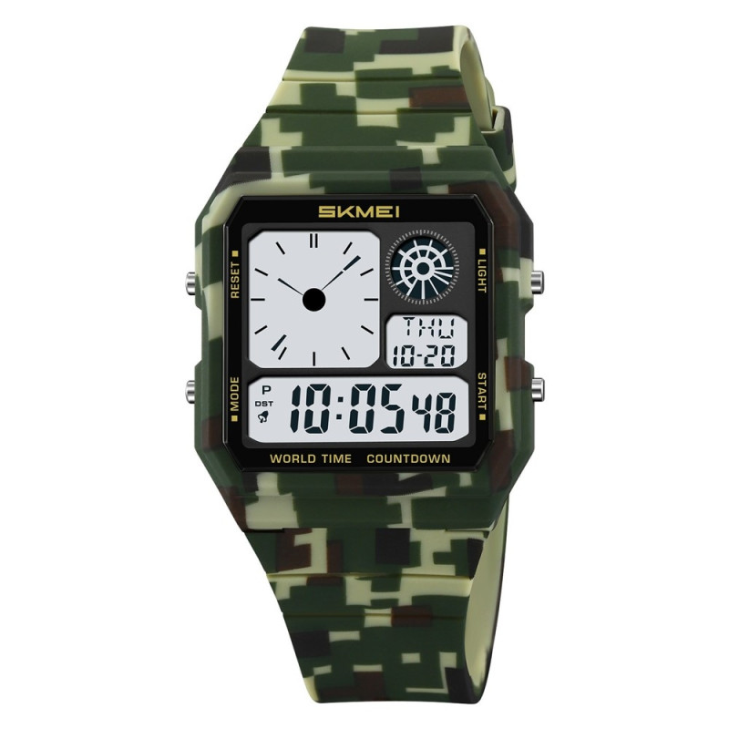 SKMEI Digital Elektronisk Armbåndsur Ur Baggrundsbelysning - Camouflage