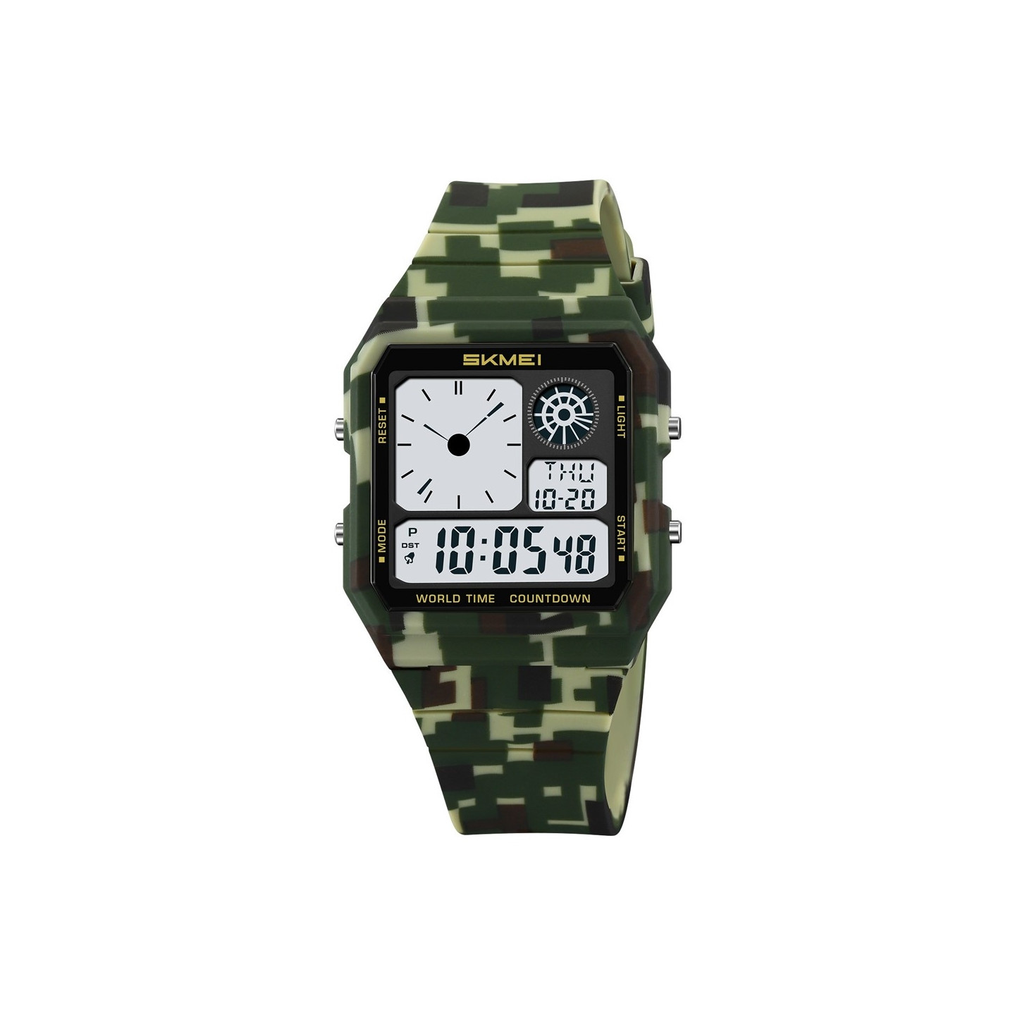 SKMEI Digital Electronic Wristwatch Clock Backlight - Camouflage