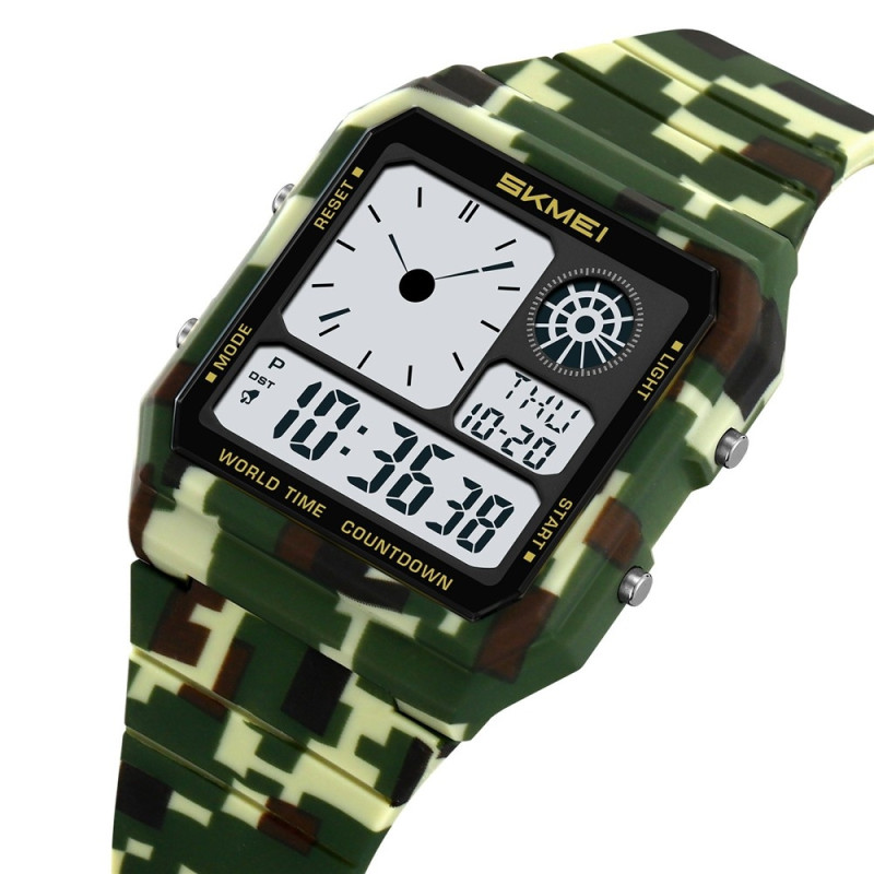 SKMEI Digital Elektronisk Armbåndsur Ur Baggrundsbelysning - Camouflage