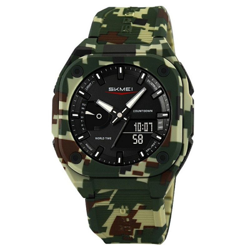 SKMEI Digital Electronic Wristwatch Watch 50M Waterproof - Camouflage