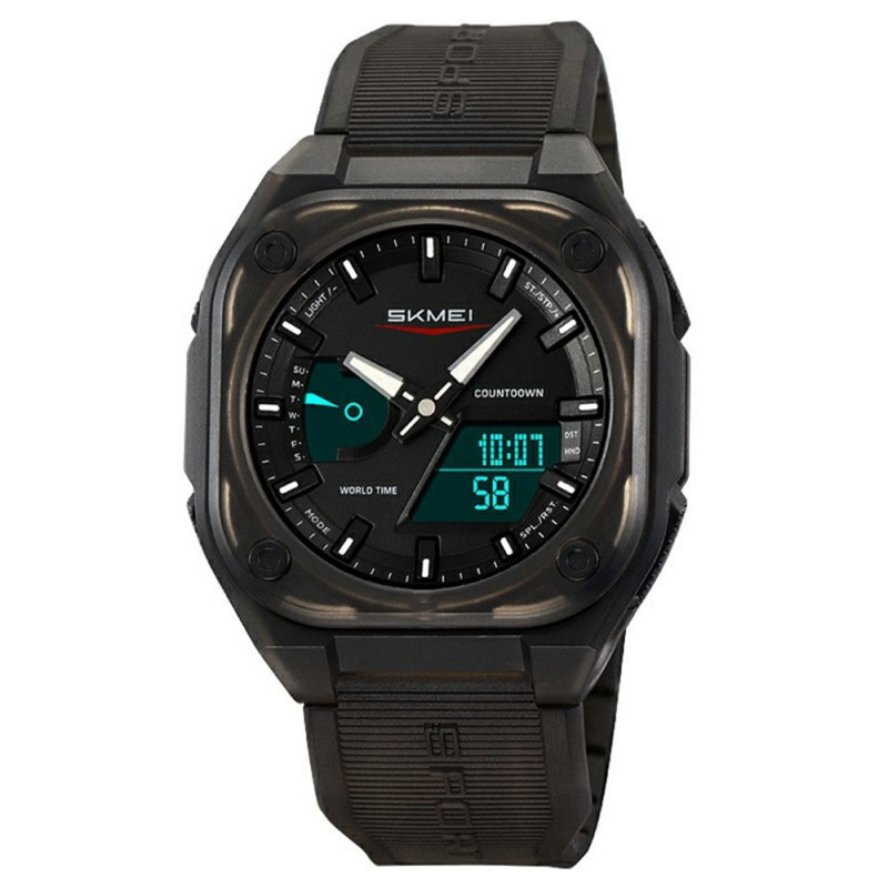 SKMEI Digitaalinen Elektroninen Rannekello 50M Vedenpitävä - Läpinäkyvä Musta