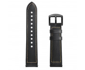 Läder + Silikon Rem för Huawei Watch GT2 42mm - Svart