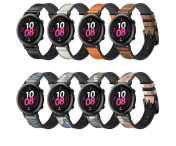 Läder + Silikon Rem för Huawei Watch GT2 42mm - Svart