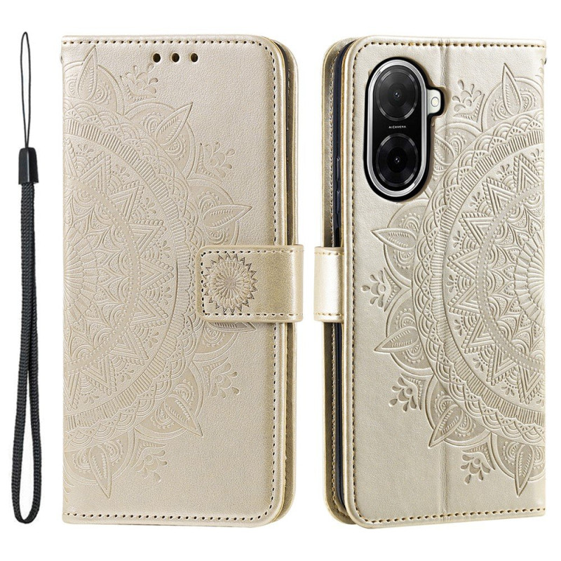 Til Xiaomi Redmi A5 4G / Poco C71 4G Stand Cover Totem Tegnebogsetui - Guld