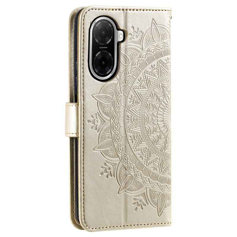 Til Xiaomi Redmi A5 4G / Poco C71 4G Stand Cover Totem Tegnebogsetui - Guld