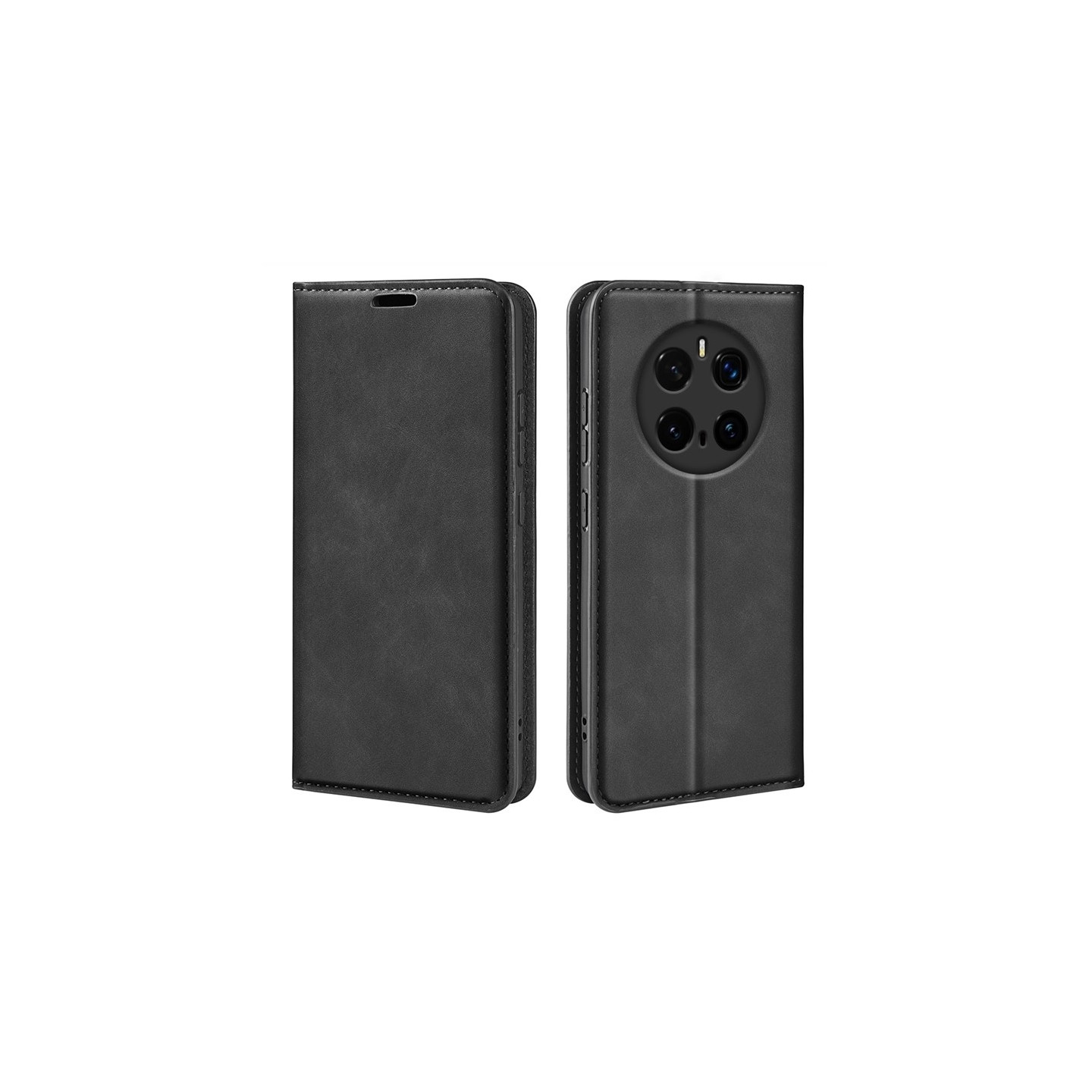 Til Honor Magic7 Pro 5G Etui Hudfølelse Pungcover - Sort