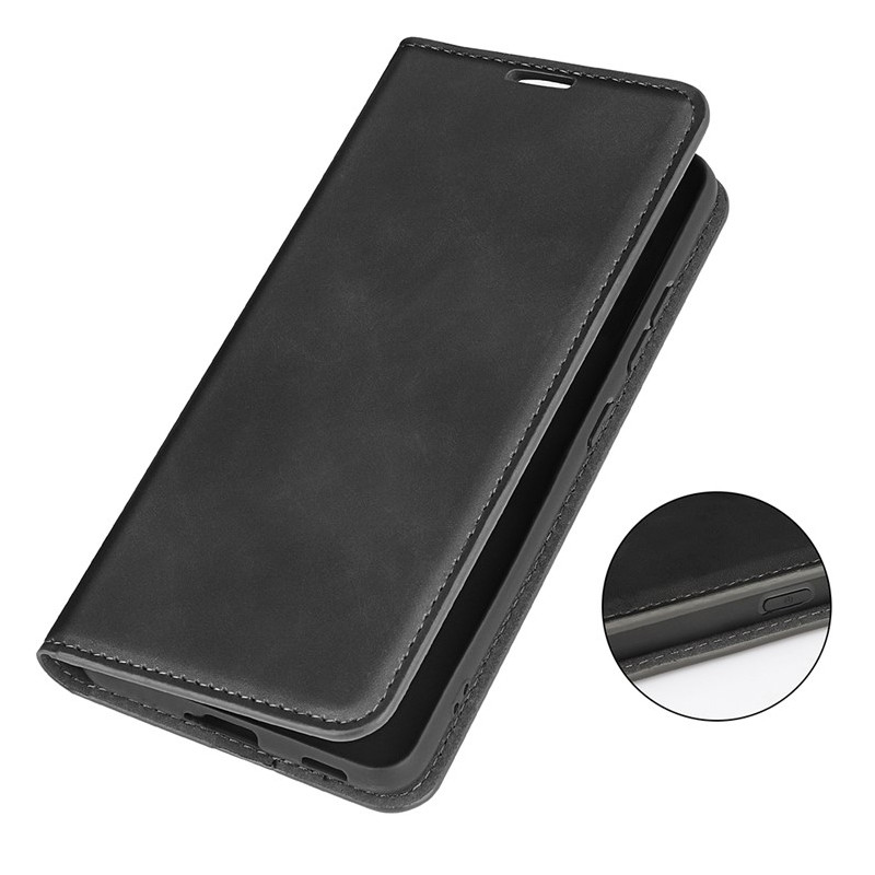 Til Honor Magic7 Pro 5G Etui Hudfølelse Pungcover - Sort