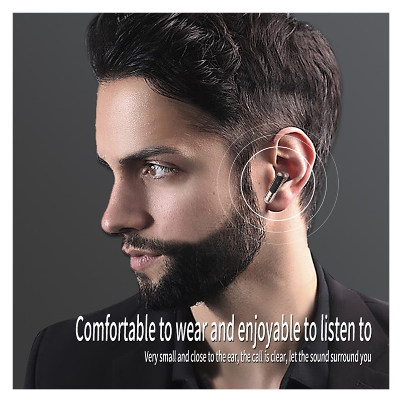 2 par trådløse hovedtelefoner Bluetooth 5.4 in-ear sportshovedtelefoner LED stereo - Hvid