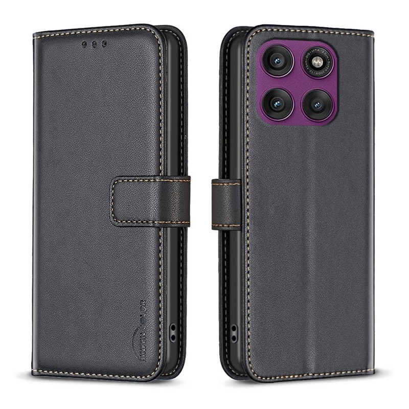 BINFEN COLOR BF17 För Motorola Edge 60 Pro 5G Fodral Plånbok Folio Flip Cover