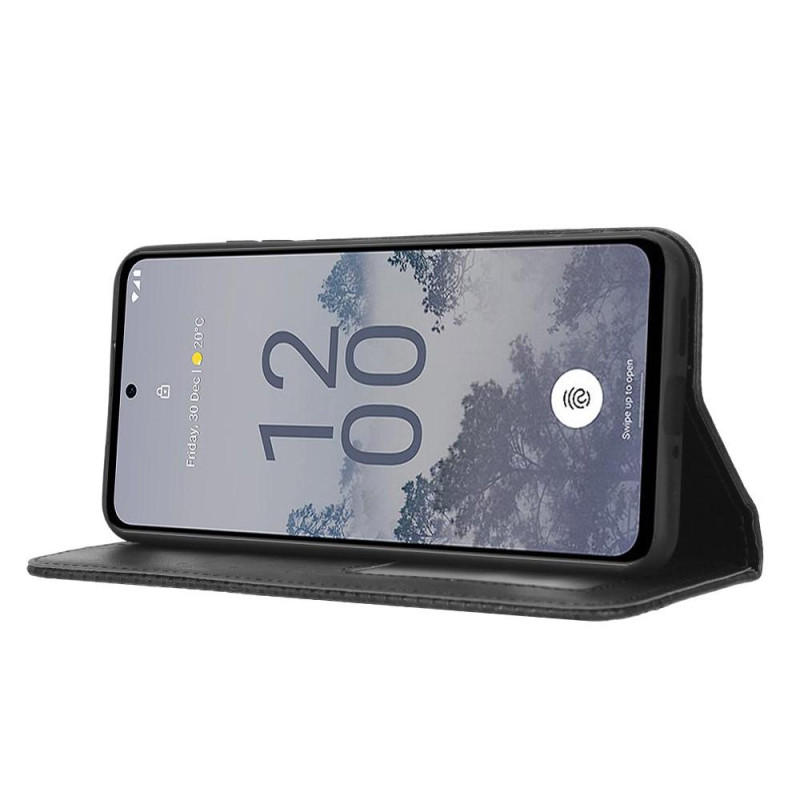 Nokia X30 5G Stand Phone Case Full Protection Wallet Cover - Black